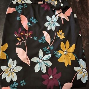 Target fitted work skirt, pencil skirt, floral size 16